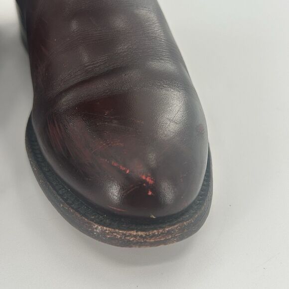 Lucchese Classic Handmade Black Cherry Leather Majestic Roper Boots Mens 7.5 B main image 15